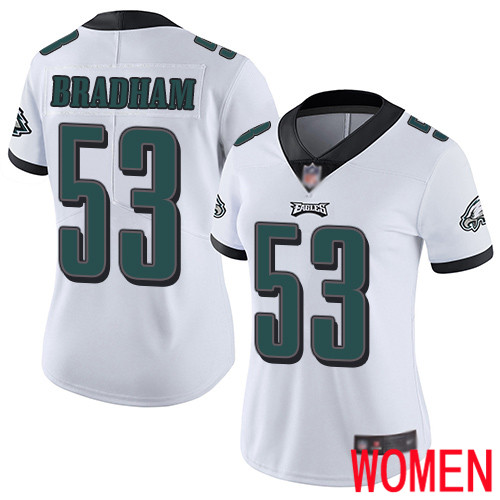 Women Philadelphia Eagles #53 Nigel Bradham White Vapor Untouchable NFL Jersey Limited Player Football